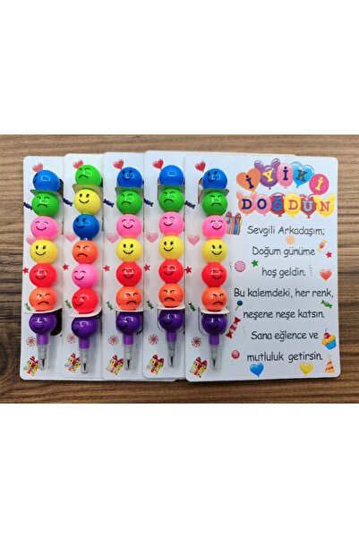 20 ADET Doğum Günü, Arkadaş Hediyesi Emoji Yumurtlayan Renkli Emojili Kalem