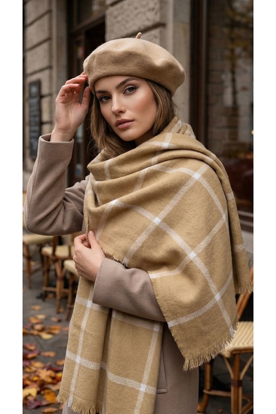 CAP BROS Ressam Beresi and Puffy Kaşkol Set Two-In-One