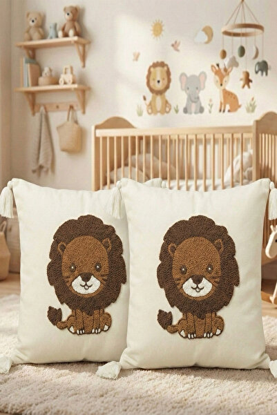 Raschel Home Set de 2 bucăți, husă de pernă cu franjuri, moale, brodata, anti...