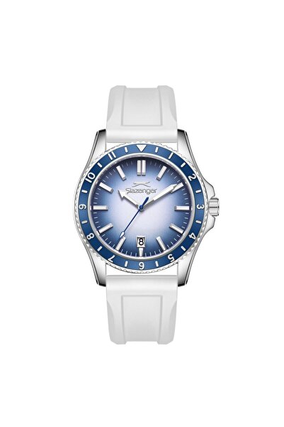 Slazenger SL.09.2531.1.01 Silikon Kordon Çelik Kasa 10 ATM Suya Dayanıklı Bey...