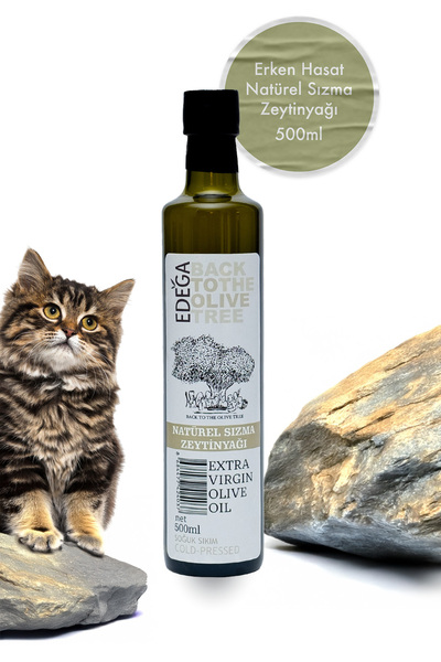 Edega 500 ML Soğuk Sıkım Zeytinyağı | Erken Hasat , Edremit Tipi Zeytin , Sızma