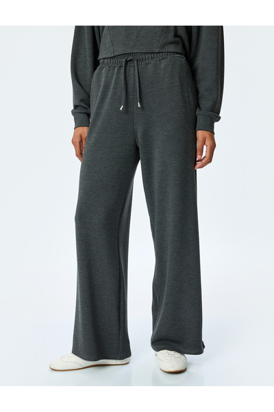 Koton Rahat Kesim Cepli Viskon Geniş Paça Eşofman Altı