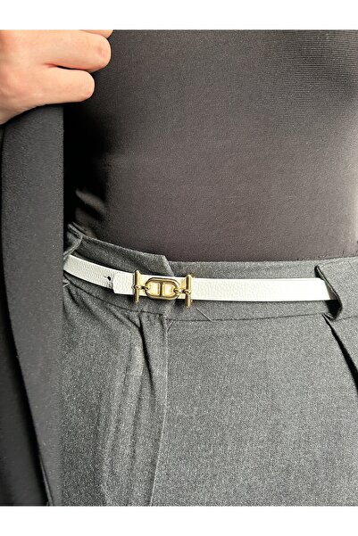 LİA KEMER Hype Patterned Women's Gold Buckle Belt Jacket Belt Dress Belt Trouser Belt