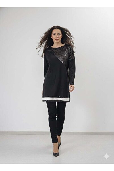 COjans بلوزة نسائية بأكمام طويلة وتفاصيل من الترتر