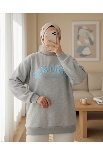 MissRunin Бродирана 3-нишка суитшърт