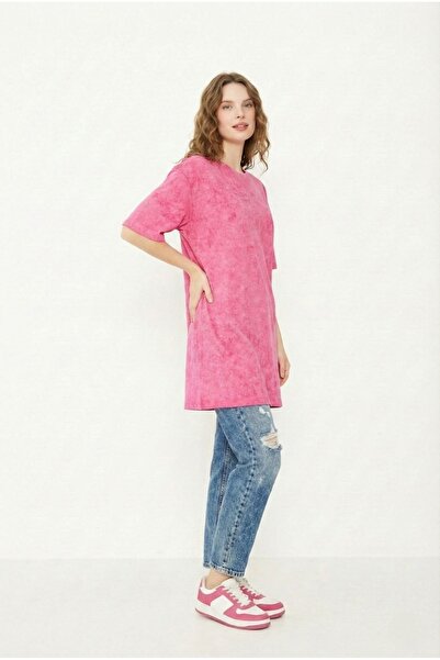 LİVE SPORT Γυναικείο τουνίκ Oversize με μοτίβο γραβάτας που πλένεται με οξύ