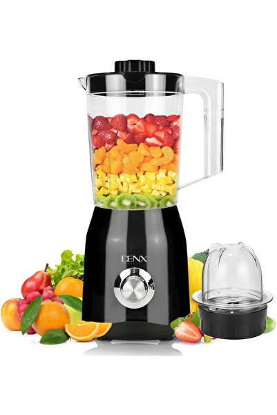 Generic DENX 1500W 2-in-1 Juicer Blender Grinder with 1.5L Jar, Multi-Speed Smoothie Maker DX3216