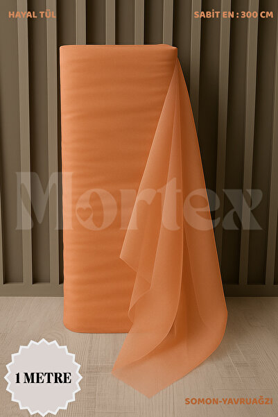 Mortex Somon Hayal Tül Boy 1 MT En Sabit 3 MT Nişan, Kına, Düğün, Bohça, Kapı...