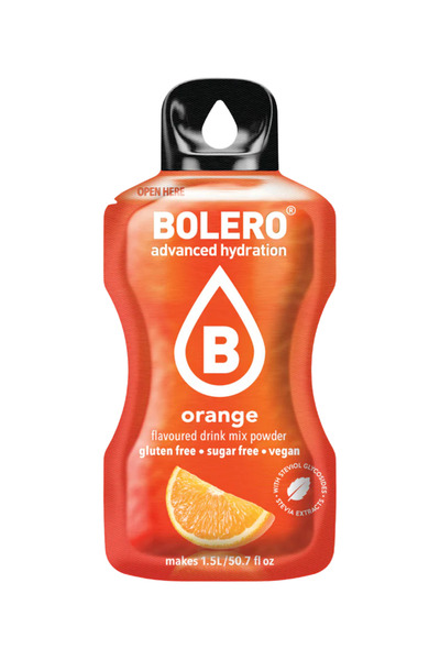 Bolero Advanced Hydration Drink Orange Flavored Hydrating and Sweetening Drinks (12 Sticks)