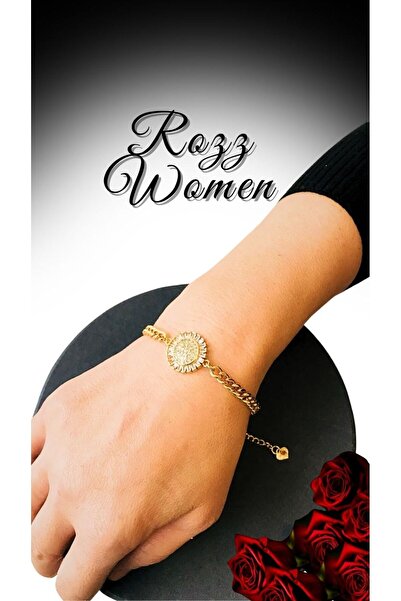 gülen dm سوار روز ذهبي مزين بحجر الزركون