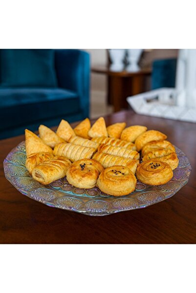 Byblos Glass Serving Dish For Sweets Chocolate And Fruits Multi-Use Size 32Cm depth 3 m