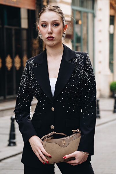 Cochines Women's Suede Baguette Mink Stylish Hand and Shoulder Bag