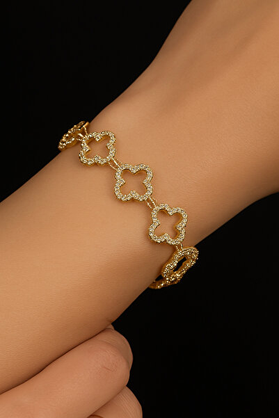 XUPING JEWELRY VAN CLEFF YONCA ZİRKON TAŞLI GOLD MODEL PİRİNÇ ALTIN KAPLAMA B...