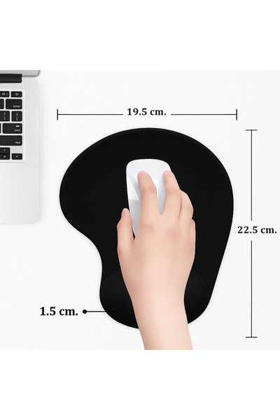 Boldy Wrist Support Mousepad - Non-Slip Mouse Pad - Mouse Pad - Oval Cut Mouse Mat - Oval Cut Mousepad