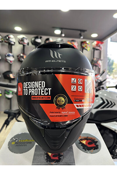 MT Helmets Thunder 4 SV Mat Siyah Full Face Motosiklet Kaskı