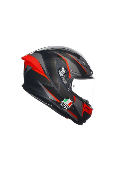 AGV K6S Mplk Slashcut Siyah Gri Kırmızı Kapalı Kask