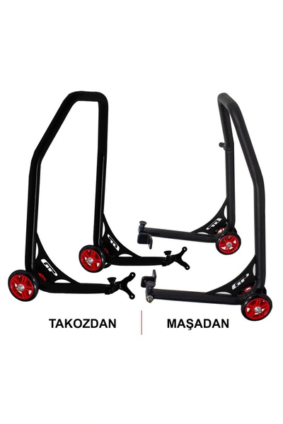 GP KOMPOZİT Gp Kompozit Universal Demir Arka Kaldırma Sehpası Siyah Maşadan