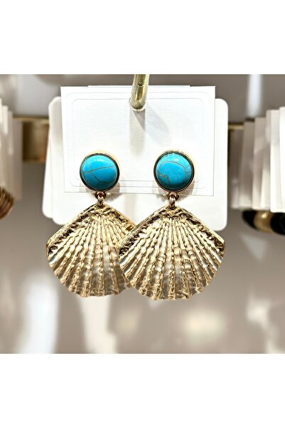 JEWELRY أقراط من الفولاذ على شكل صدفة البحر من طراز ZR