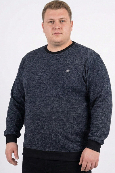 TANİŞ GİYİM Battal Large Size Patterned Zero Necklace Without Pocket Selanik