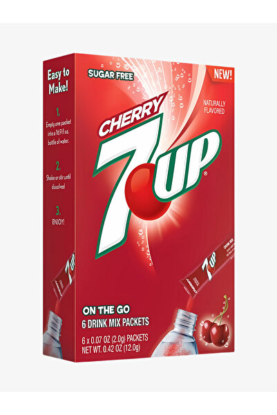 7 Up سفن أب - مشروب باودر منعش خالي من السكر نكهة الكرز (6 حبات) - 7UP Powder Drink Mix Sugar Free