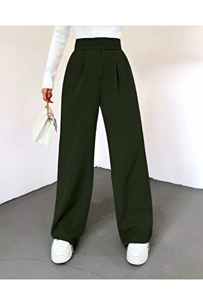 Modamorfo Штани з еластичним поясом - хакі