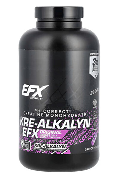 EFX Sports Kre-Alkalyn PH-Correct Creatine U.S.Patent 240 KAPSUL.Abd Menşei 66.