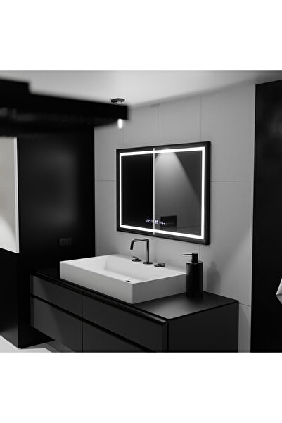 OEM Oglindă dreptunghiulară LED Raggio Motion Glow Marcello 120x80 cm cu dezaburitor, termometru, ceas