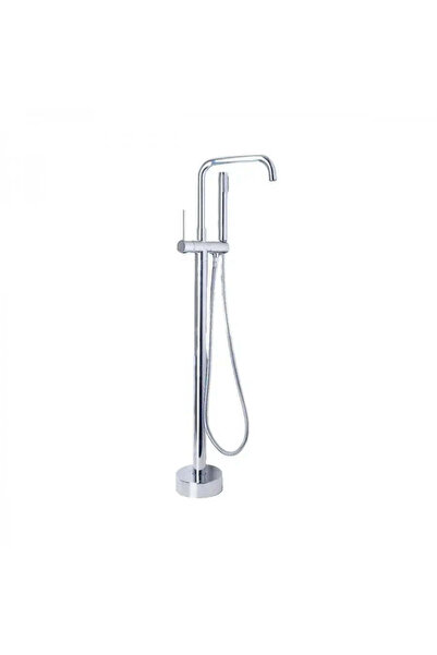 OEM Floor-mounted Faucet with Hand Shower and Hose, Sanitary Brass, Chrome, CF2039