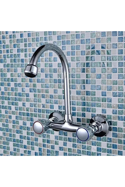 KORMAN TECHNIK Baterie Perete cu Rozeta si Pipa Rotativa, Aliaj, Crom, PR001