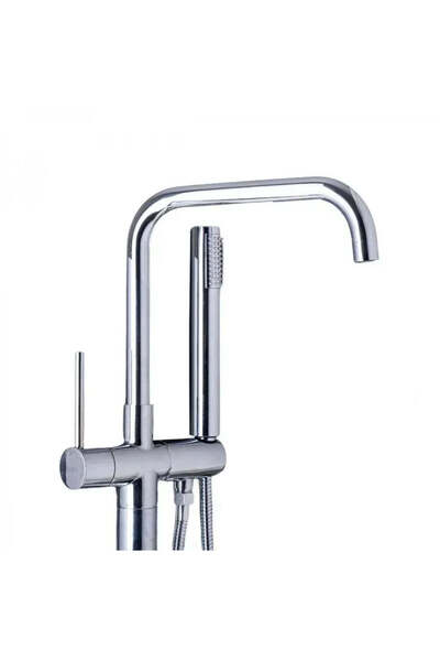 OEM Floor-mounted Faucet with Hand Shower and Hose, Sanitary Brass, Chrome, CF2039