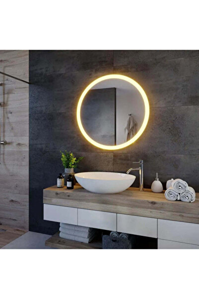 OEM Oglindă rotundă cu LED, 50 cm, Noxia Touch, sistem de dezaburire, reglabi...