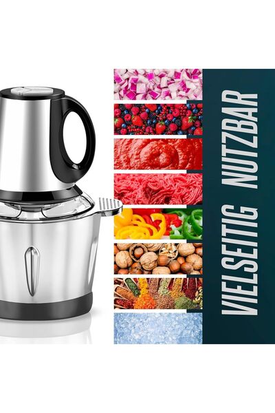 Alim مفرمة لحم وخلاط سعة 5 لتر، 850 واط، 3 سرعات، 4 شفرات من الفولاذ المقاوم للصدأ