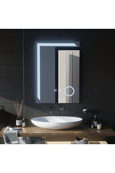 OEM Oglindă LED dreptunghiulară Linea Touch, 60x80 cm, sistem de dezaburire, ...