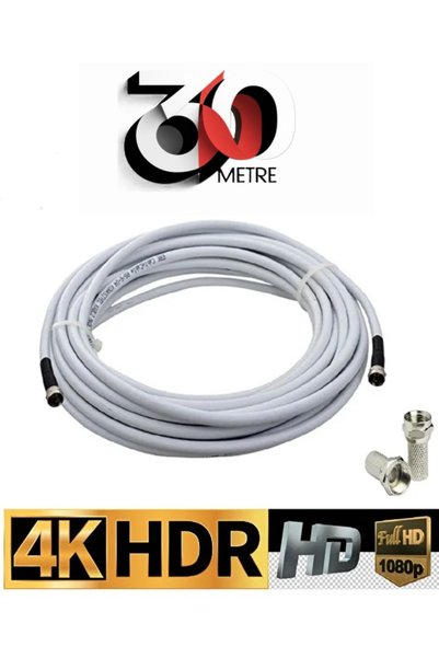 Derwell 30 Metre U6 Kablo Rg6/u6 Uydu Anten Kablosu Tak Kullan Full Hd 3D4K 1...
