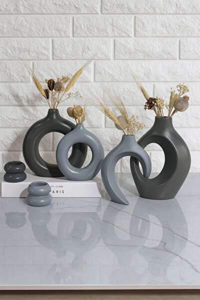 Zigzag Home Set decorativ de 6 bucăți de vază și suport pentru lumânări / vaz...