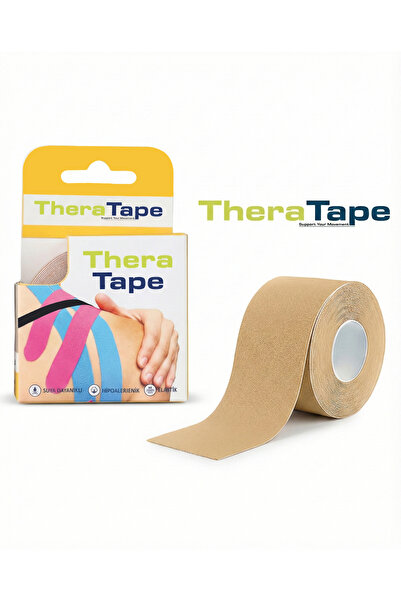 Theratape Support Your Movement Kinesio Sporcu Ağrı Bandı Ten Rengi Yüz & Vücut Uyumlu Kinezyo Tape Bant (5m X 5cm)