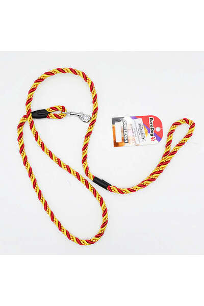 Eurodog وصلة تمديد للكلاب من إس بي تي آر إن إس 8 مم × 120 سم (220837) أصفر أحمر