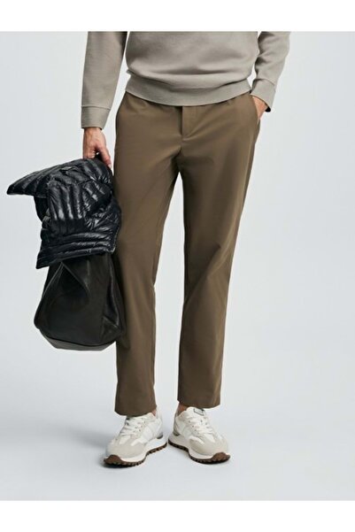 Lufian 112190340 Daren Smart Men's Chino Pants Slim Fit Men's Pants Toprak