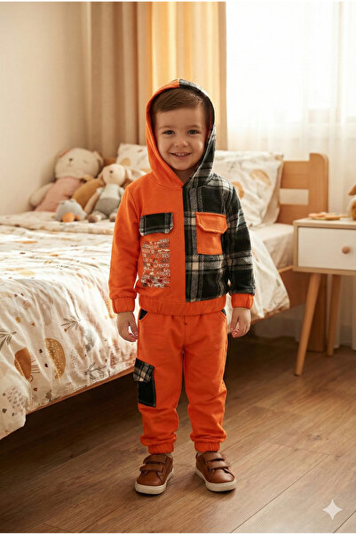 mj kids Double Hooded 2 Ip Fleece-Lined Men's Team