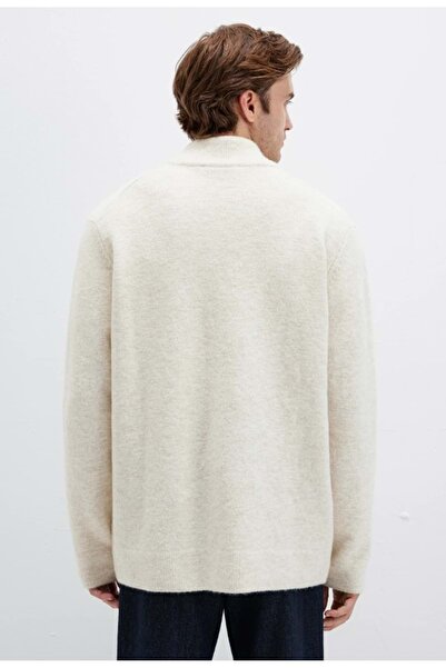 Mavi M0710380 Half Zip Pullover Half Zipper Men's Sweatshirt Beige