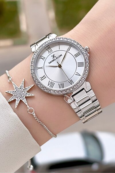 Daniel Klein Gümüş Renk Kadın Kol Saati Bileklik