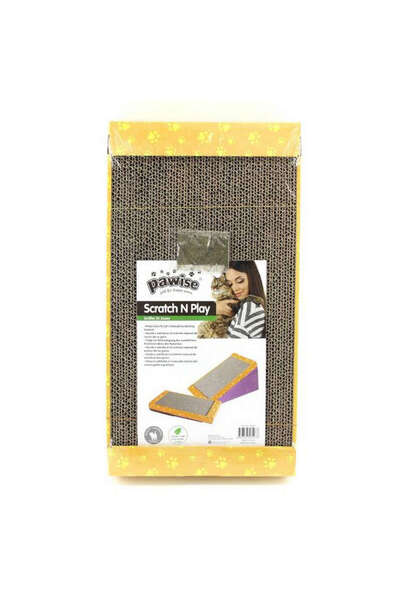 Pawise كرتونة للقطط للخدش من إس بي تي آر إن إس طراز إن-بلاي (232024) 46 سم
