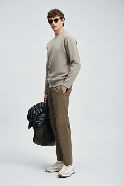 Lufian 112190340 Daren Smart Men's Chino Pants Slim Fit Men's Pants Toprak