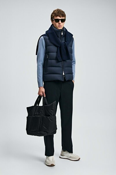 Lufian 112130028 Peter Goose down Men's Vest Dark Blue