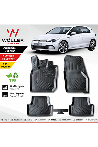 wöller Volkswagen Golf 8.5 8 Paspas 2021 2026 Arası E Tsi Otomatik Ve Manuel Uyumlu 3d Havuzlu Paspas
