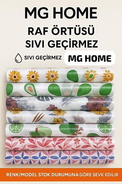 MG HOME 1 RULO * 200 CM x 45 CM DESENLİ RAF ÖRTÜSÜ ÇOK AMAÇLI ÖRTÜ RAF DÜZENL...