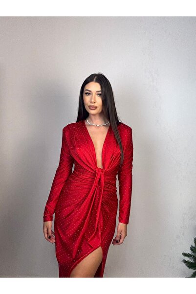 VELANE STORE Rochie Isabell cu sclipici și mânecă