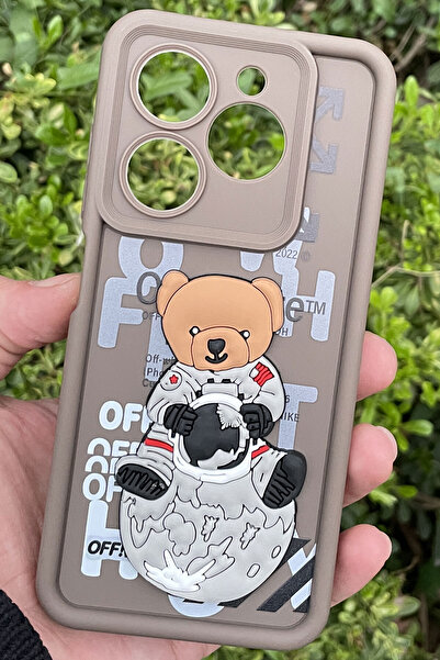 CEPSTOK Infinix Hot 40I Case Anti-Shock Silicone Cover with Teddy Bear