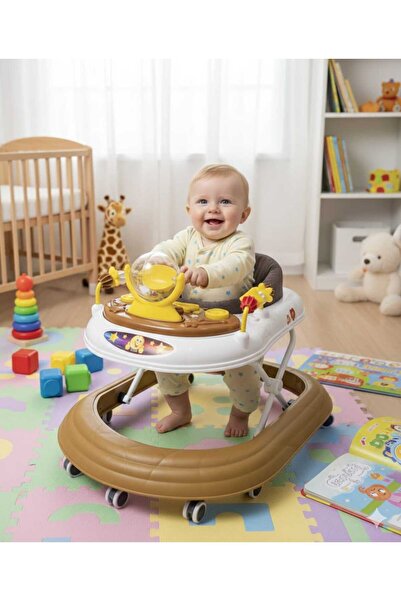 Hobbys RB-1033 Yumurcak Oyuncaklı Müzikli Katlanabilir Çocuk Yürüteci