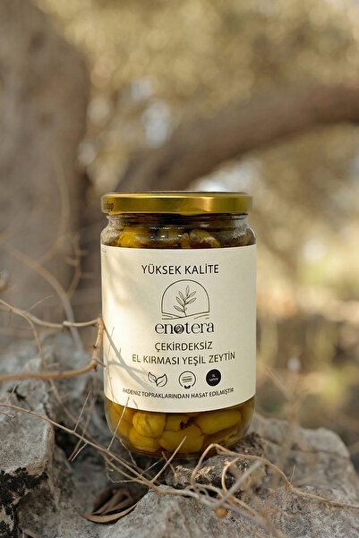 ENOTERA COMPANY Çekirdeksiz Kırma Yeşil Zeytin 850 ML